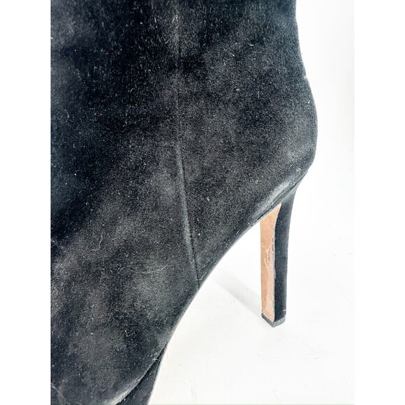 Veronica Beard Dali Black Suede Stiletto Heel Booties Size 8.5M - Picture 4 of 8